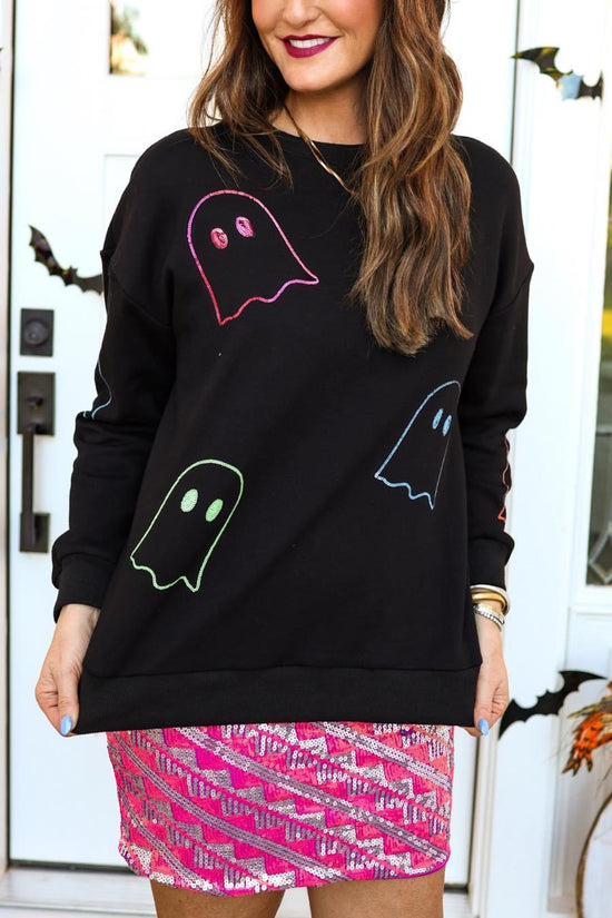 SEQUIN GHOST SWEATSHIRT