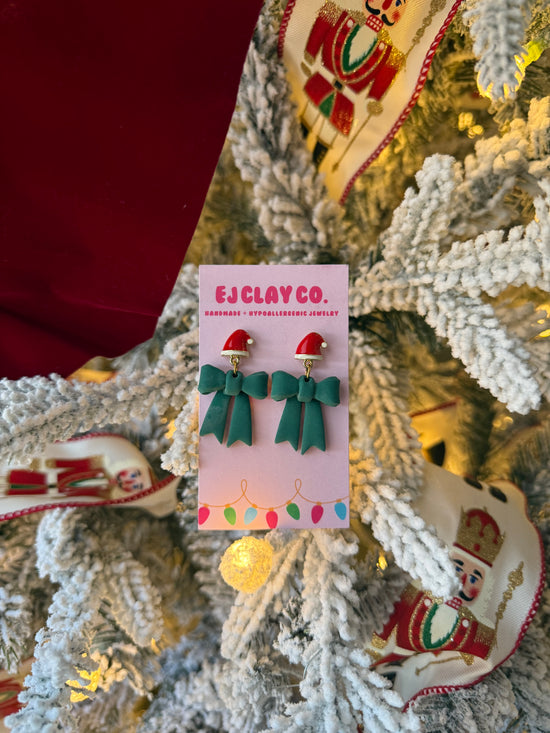 SANTA BOW DANGLES