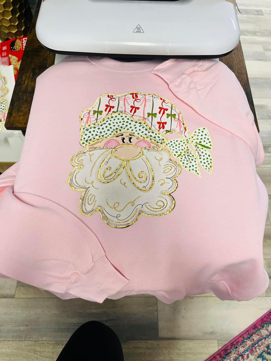 BOW SANTA SWEATSHIRT