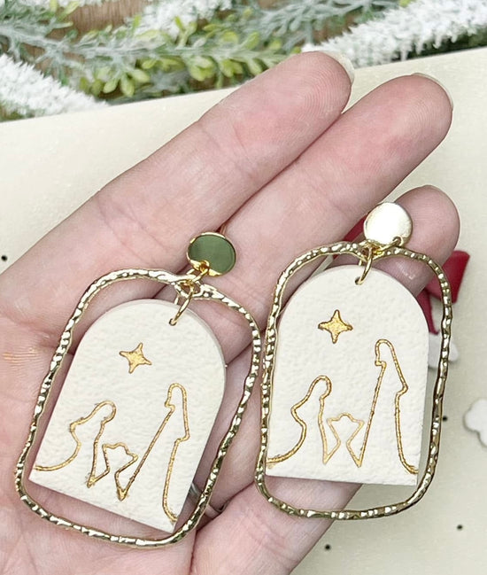 NATIVITY CLAY DANGLES