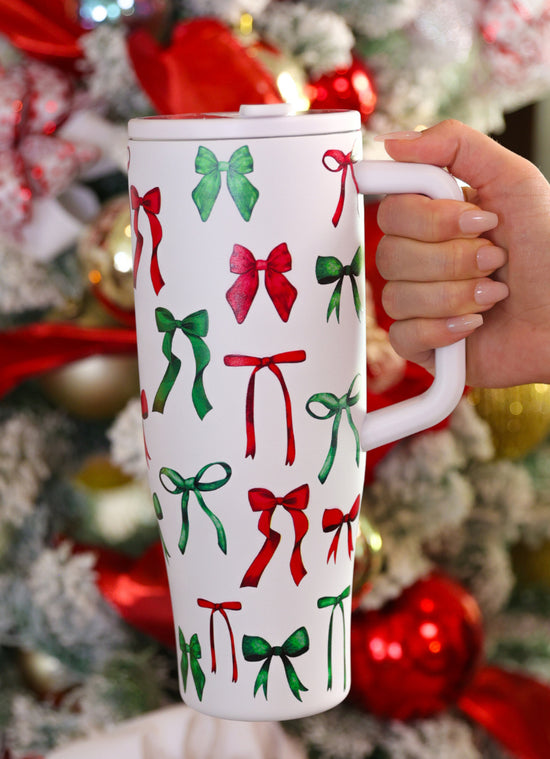 OFFICIALLY CHRISTMAS BOW TUMBLER