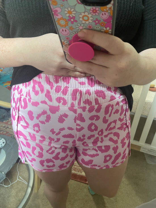 PINK LEOPARD SHORTS