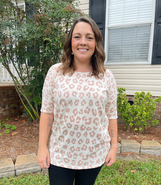 NEUTRAL LEOPARD TOP