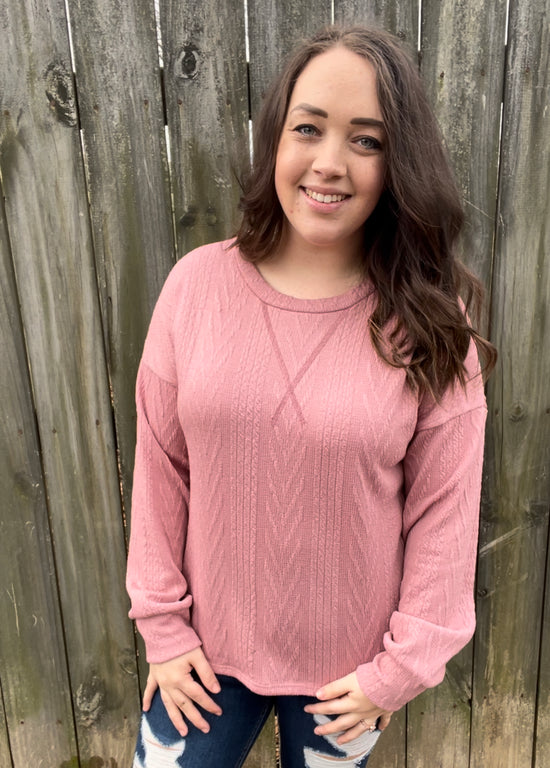 Dusty Mauve Knit Top